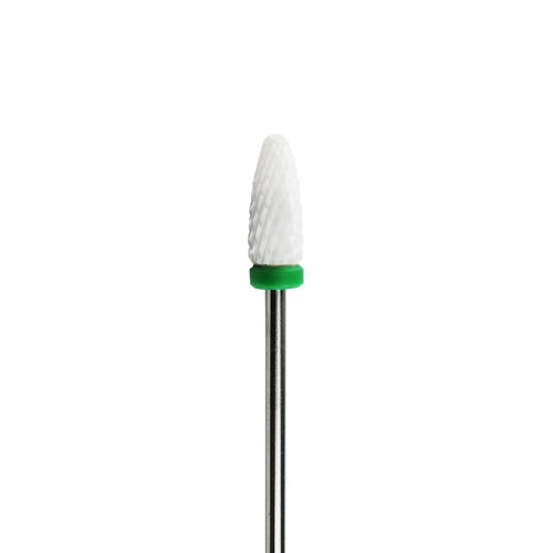 Керамическая фреза 3/32 Torch cylinder C грубая (зеленая) насечка, Ø0,6 см, L20, кукуруза km/ZL020 - фото 529454