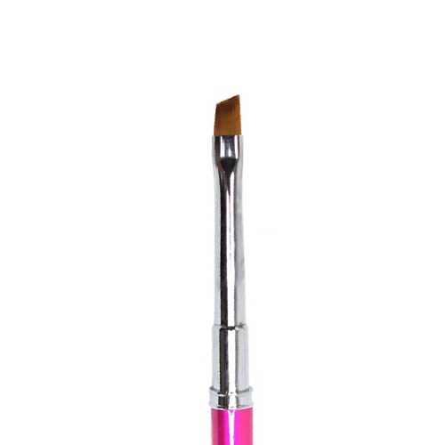 Кисть Gellaktik Pink для геля №6 косая GPBO-6 - фото 529667