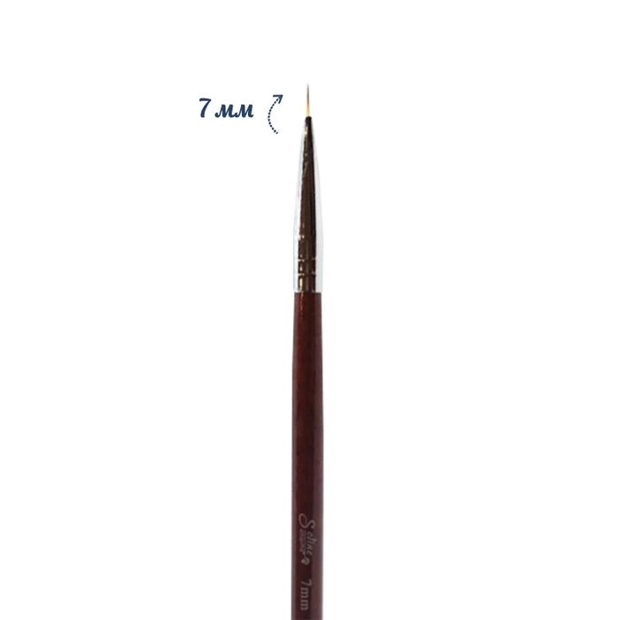 Кисть Soline Charms Волосок коричневая ручка, 7 мм SC-1281