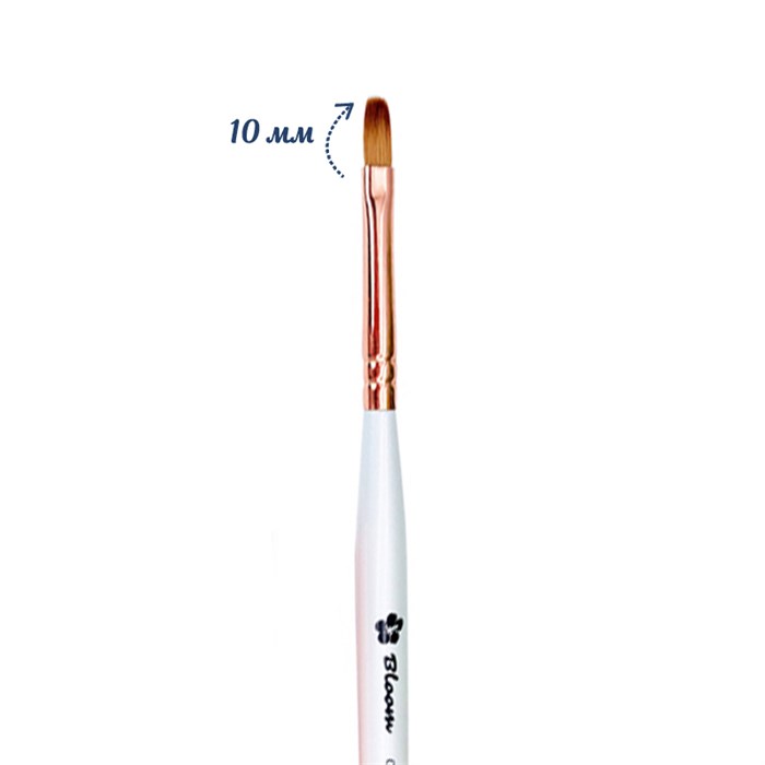 Кисть для геля Bloom Овал №4, длина ворса 10 мм Bl/0589 - фото 529919