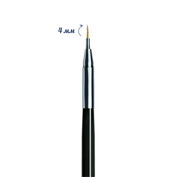 Кисть для дизайна ruNail Nail Art Nylon №00/1, 4 мм 3591 - фото 530527