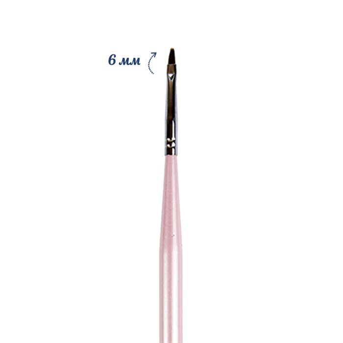 Кисть для френча Shenzhen закругленная короткая (розовая) YLX-152 - фото 530938