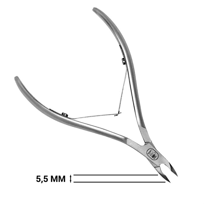Кусачки для кутикулы Hanzo Steel, лезвие 5,5 мм, длина инструмента 107 мм M 09/5.5 - фото 532592