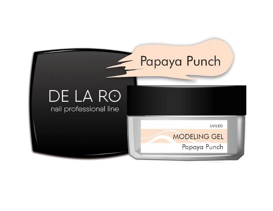 Моделирующий гель однофазный Papaya Punch Delaro, 15 г Del/MgPP15