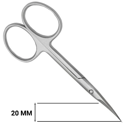 Ножницы для кутикулы Metaleks, 10,5 см, кромка 20 мм RMS-00SM