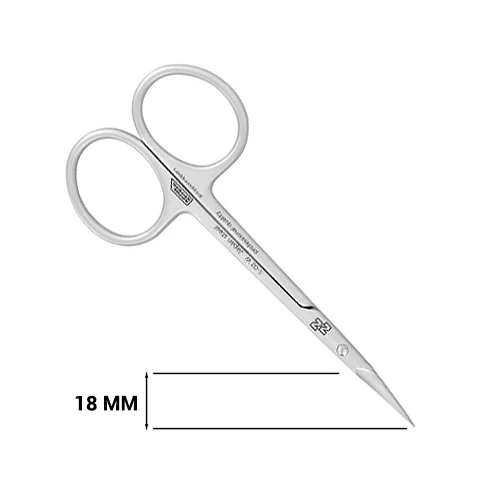 Ножницы для кутикулы Nippon Nippers, матовые, изогнутые ручки, 107 мм NNS-02W