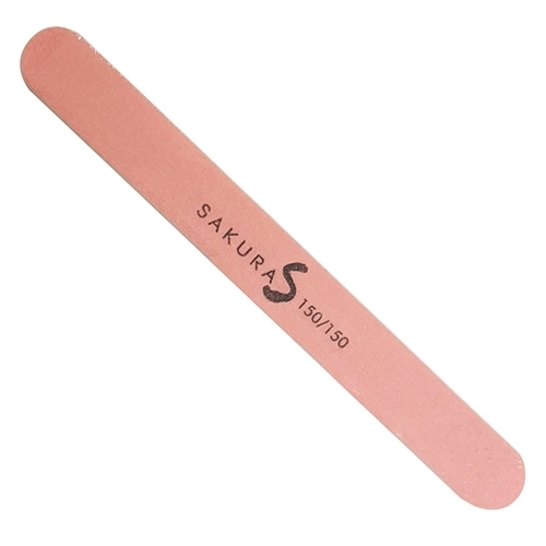 Пилка Sakura розовая, форма - прямая, абразивность 150/150 грит srp1515.