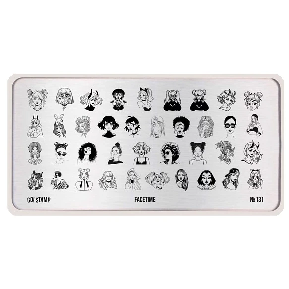 Пластина для стемпинга Go Stamp 131 Facetime GS131PL