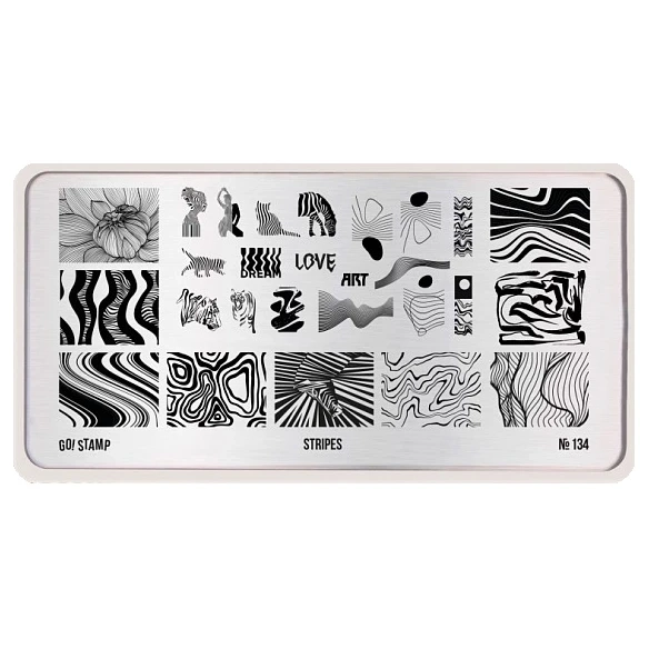 Пластина для стемпинга Go Stamp 134 Stripes GS134PL