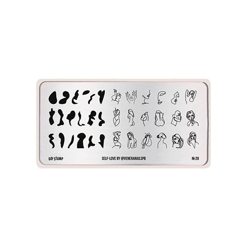 Пластина для стемпинга Go Stamp 28 Self -Love by @veneranailspb GS28PL