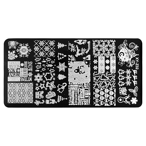 Пластина для стемпинга IRISK Зимняя 010 XY-Z32, 6х12 см П557-10-10