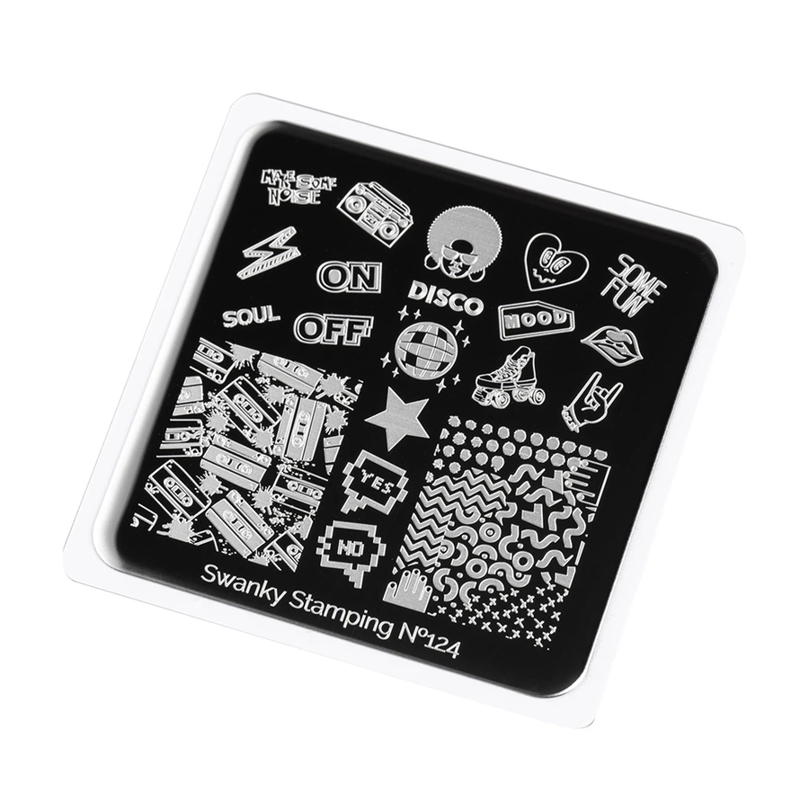 Пластина для стемпинга Swanky Stamping 124 маленькая, 6*6 см SS124