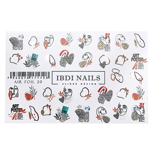Слайдер дизайн IBDI Nails AIR FOIL 20 id/AIRF20 - фото 548944