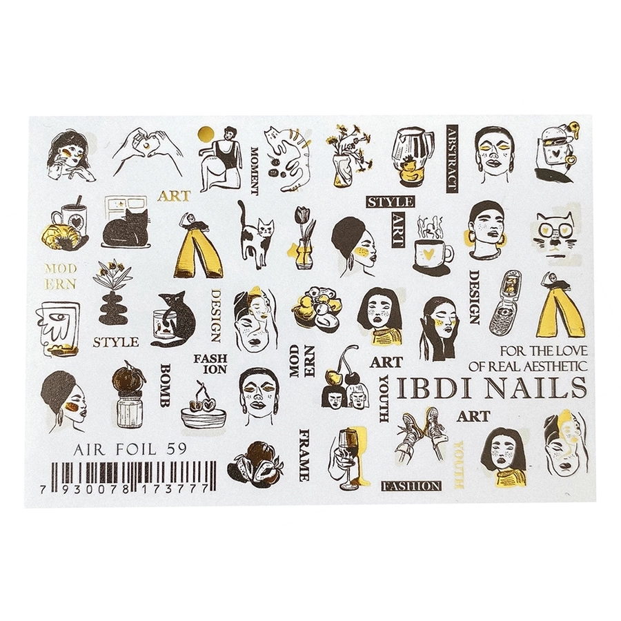 Слайдер дизайн IBDI Nails AIR FOIL 59 id/AIRF59