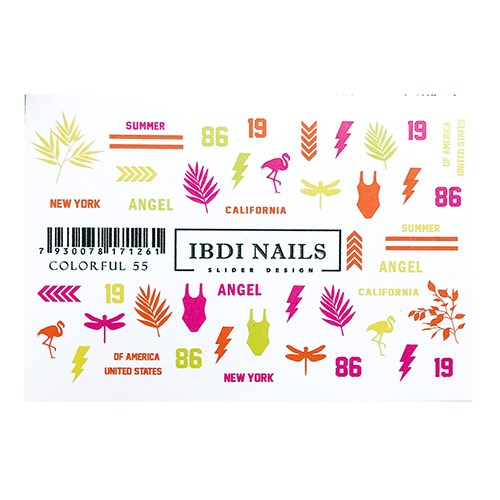 Слайдер дизайн IBDI Nails COLORFUL №55 id/COLORFUL55 - фото 549367