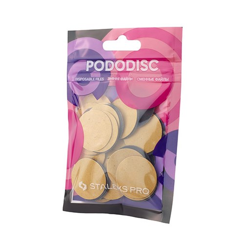 Сменные файлы на мягкой основе для педикюрного диска PODODISC STALEKS PRO L 180 грит (50 шт.) PDFS-25-180 - фото 552027