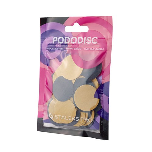 Сменные файлы на мягкой основе для педикюрного диска PODODISC STALEKS PRO L 320 грит (50 шт.) PDFS-25-320 - фото 552035