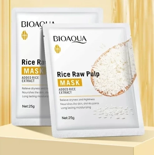 Тканевая маска для лица BIOAQUA с экстрактом белого риса, 25 г BQY93752(80205)