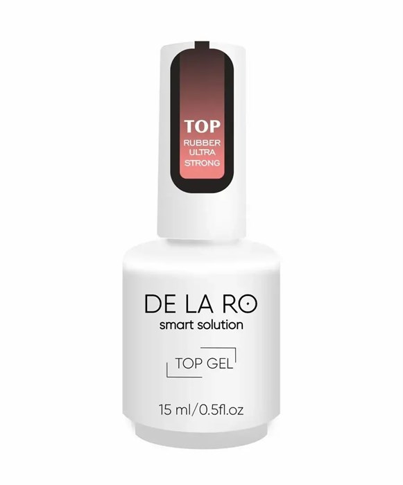 Топ для ногтей Delaro Top Rubber Ultra Strong средней вязкости, 15 мл Del/TRU15 - фото 555715
