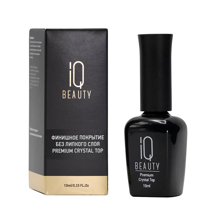 Топ для ногтей IQ BEAUTY каучуковое без липкого слоя, глянцевое Premium Crystal top, 10 мл IQGPPCTNS - фото 555921