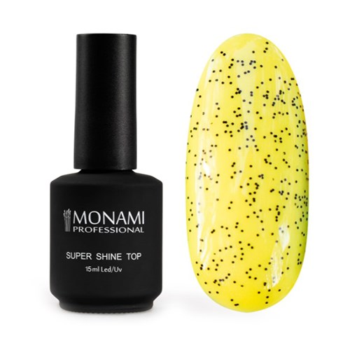 Топ для ногтей Monami Super Shine top MARBLE Black S, 15 мл mi/tmbs15 - фото 556210