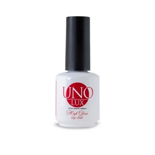 Топ для ногтей Uno Lux High Gloss без липкого слоя, 16 г ULHG/ULTC