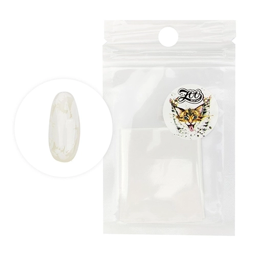 Фольга переводная (4*50см)  Zoo Nail Art,матовая белая №1430 zn/1430