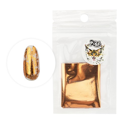 Фольга переводная Zoo Nail Art №1417 глянцевая медь, 4*50 см zn/1417 - фото 558684