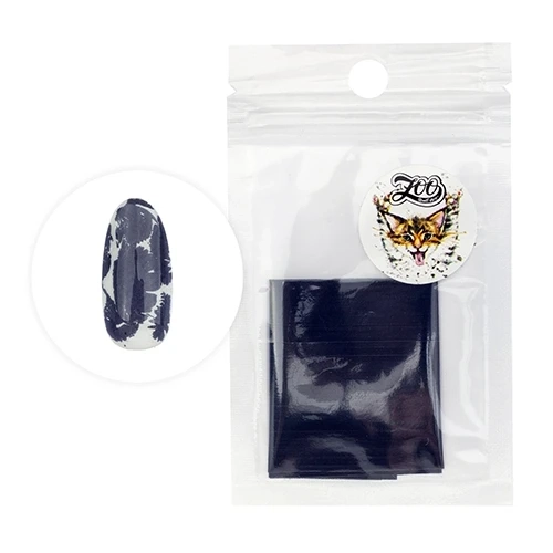 Фольга переводная Zoo Nail Art матовая графит №1428, 4*50 см zn/1428