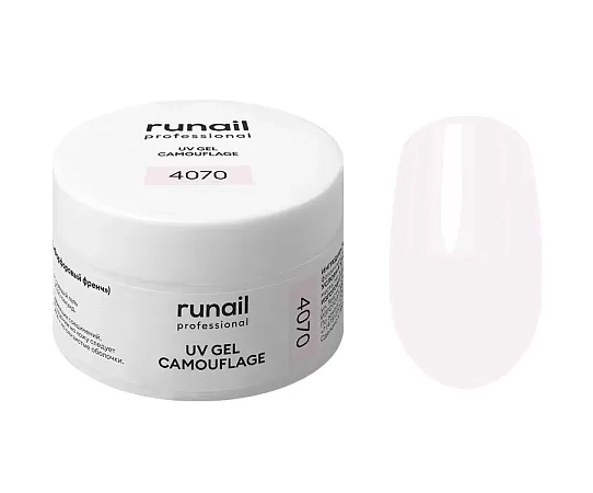 Гель для ногтей ruNail камуфлирующий "Фарфоровый френч", 15 г 4070