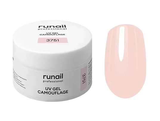 Гель для ногтей ruNail камуфлирующий "Розовая карамель", 56 г 3751