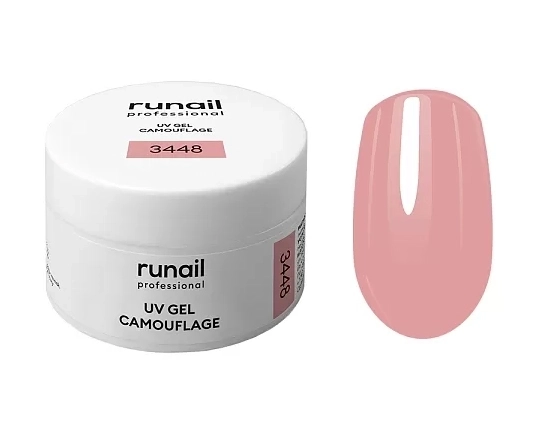 Гель для ногтей ruNail камуфлирующий Нежный лепесток, 15 г 3448