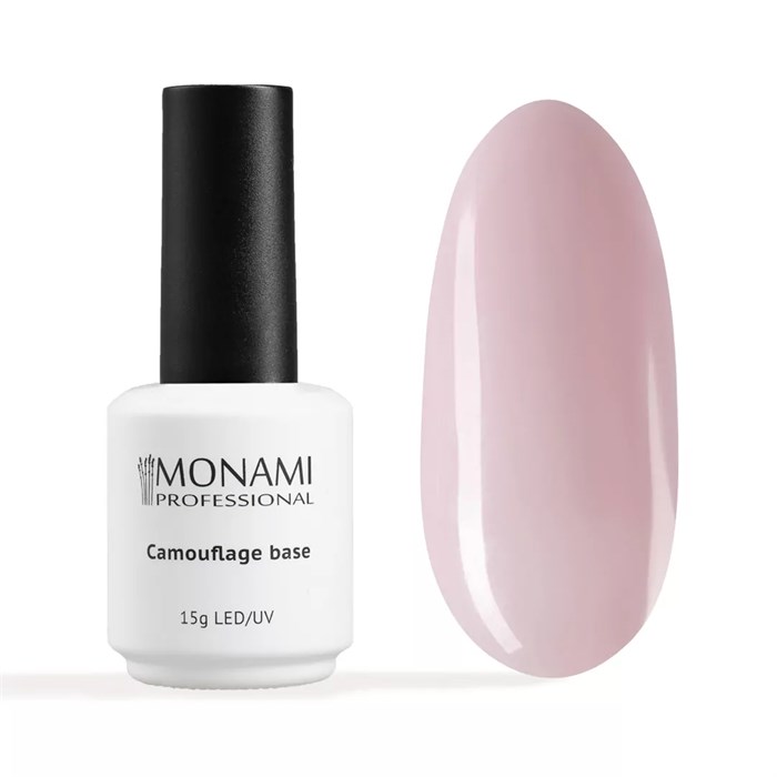База для ногтей Monami Rubber Base ROSE, 15 мл mi/rbr15 - фото 565645