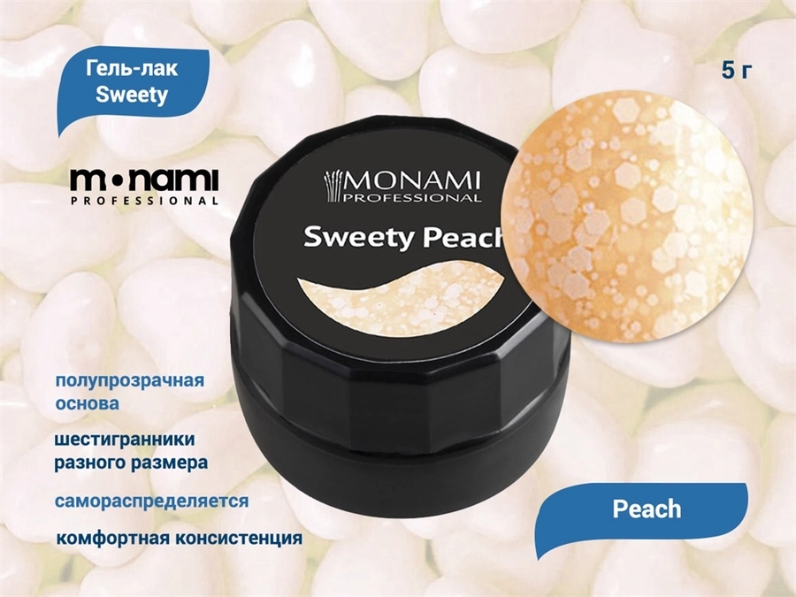 Гель-лак Monami Sweety Peach, 5 г mi/Sp5-