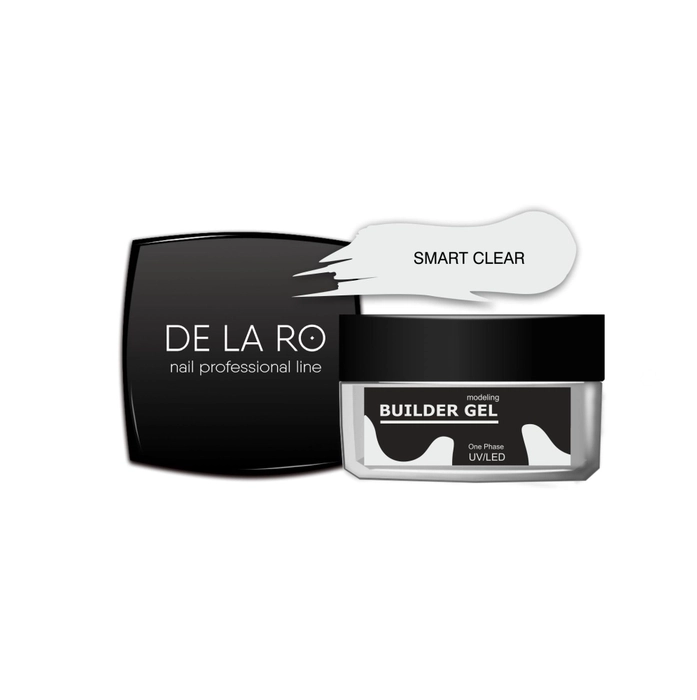 Гель для ногтей Delaro моделирующий однофазный Smart Clear, 15 г Del/SGSC15