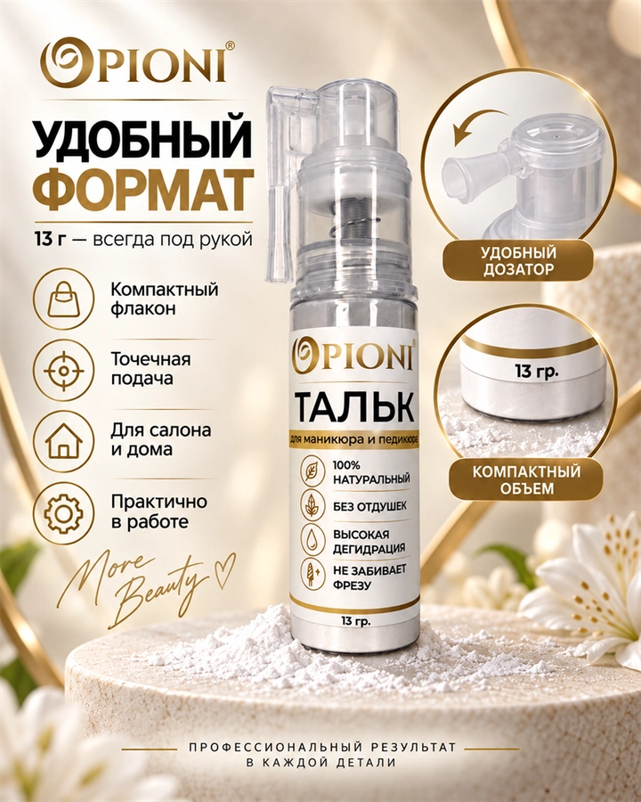 Тальк для маникюра и педикюра Opioni, 13г OT1201