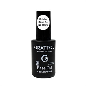База для ногтей Grattol Rubber No Hema, 9 мл GTRNH