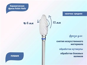 {{productViewItem.photos[photoViewList.activeNavIndex].Alt || productViewItem.photos[photoViewList.activeNavIndex].Description || 'Керамическая фреза Robin Nails 3/32 M ST(C) средняя (синяя) насечка, Ø0,2 см, пламя '}}