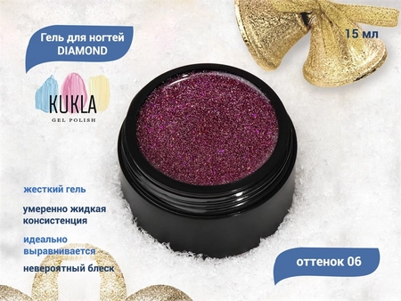 {{productViewItem.photos[photoViewList.activeNavIndex].Alt || productViewItem.photos[photoViewList.activeNavIndex].Description || ' Гель для ногтей Kukla DIAMOND 06, 15 мл '}}