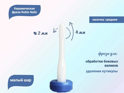 {{productViewItem.photos[photoViewList.activeNavIndex].Alt || productViewItem.photos[photoViewList.activeNavIndex].Description || 'Керамическая фреза Robin Nails 3/32 M V(C) средняя (синяя) насечка, Ø0,2 см, малый шар'}}