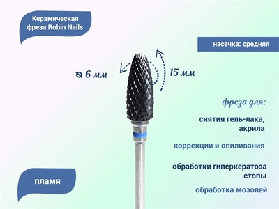 {{productViewItem.photos[photoViewList.activeNavIndex].Alt || productViewItem.photos[photoViewList.activeNavIndex].Description || 'Керамическая фреза Robin Nails 3/32 M-Black ST(C) средняя (синяя) насечка, Ø0,6 см, пламя'}}