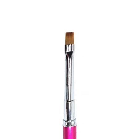 Кисть Gellaktik Pink для геля №6 плоская GPFB-6