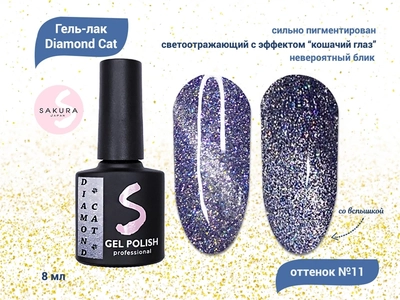 {{productViewItem.photos[photoViewList.activeNavIndex].Alt || productViewItem.photos[photoViewList.activeNavIndex].Description || 'Светоотражающий гель-лак Sakura с магнитным эффектом Diamond Cat № 11, 8 мл'}}