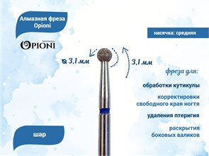 {{productViewItem.photos[photoViewList.activeNavIndex].Alt || productViewItem.photos[photoViewList.activeNavIndex].Description || 'Алмазная фреза Opioni средняя (синяя) насечка, Ø3,1 мм, шар'}}