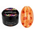 Гель для ногтей Sakura цветочный FLOWERS GEL Orange, 5 мл gel orange. - фото 111048