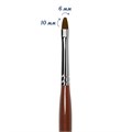 Кисть для геля Roubloff овальная №06, синтетика, длина 10 мм GN33R-6 - фото 467435