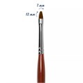 Кисть для геля Roubloff овальная №07, синтетика, длина 12 мм GN33R-7 - фото 467440