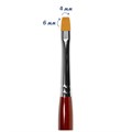 Кисть для геля Roubloff плоская №04 синтетика GC23R-4 - фото 467449