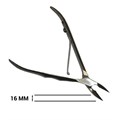 Кусачки для кутикулы Metaleks профессиональные с пружиной, матовые, 16 мм RCN-03 - фото 469700