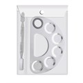 Палитра для размешивания красок из нержавеющей стали, mini silver MJ-TSB-01 - фото 476502